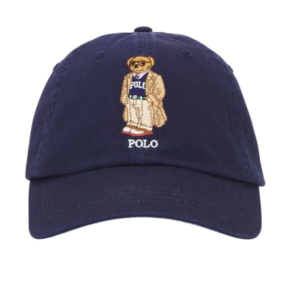 Polo Ralph Lauren Classic Twill Novelty Bear Sport Cap in Newport Navy One Size - Picture 12 of 12